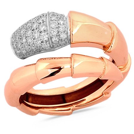 Serpenti Contrarier Ring Diamonds Rose Gold Serpenti Contrarier Ring Diamonds Rose Gold