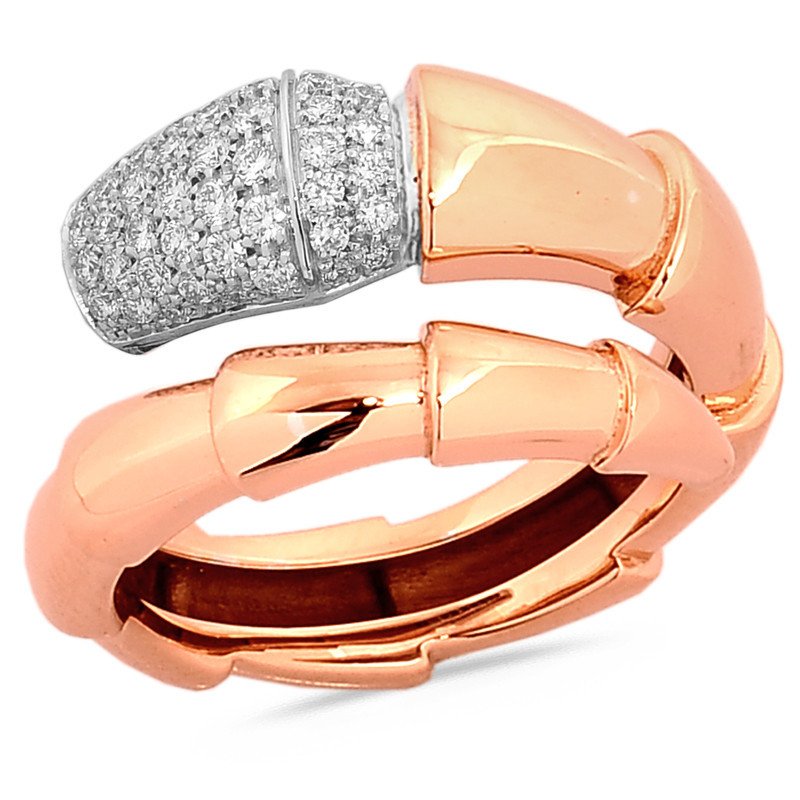 Serpenti Contrarier Ring Diamonds Rose Gold Serpenti Contrarier Ring Diamonds Rose Gold