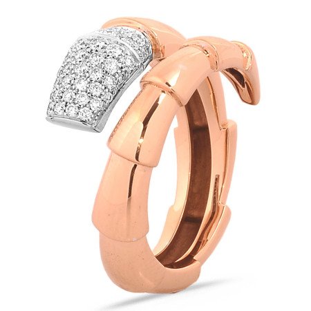 Serpenti Contrarier Ring Diamonds Rose Gold Serpenti Contrarier Ring Diamonds Rose Gold