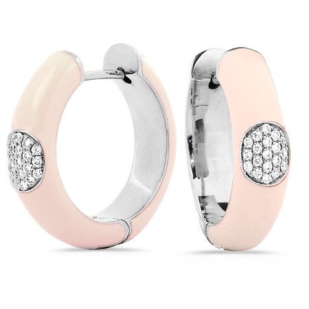 Hoop Earrings Ivory Enamel
White Gold with Diamonds Hoop Earrings Ivory Enamel
White Gold with Diamonds