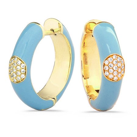 Hoop Earrings Green Enamel
Yellow Gold with Diamonds Hoop Earrings Green Enamel
Yellow Gold with Diamonds