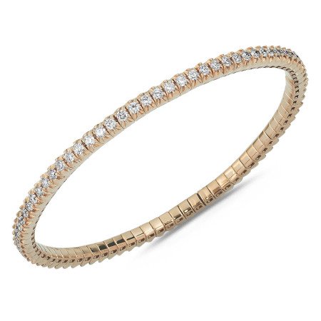 Bracciale Tennis Espandibile Brillanti Due Carati e Mezzo Oro Rosa Bracciale Tennis Espandibile Brillanti Due Carati e Mezzo Oro Rosa