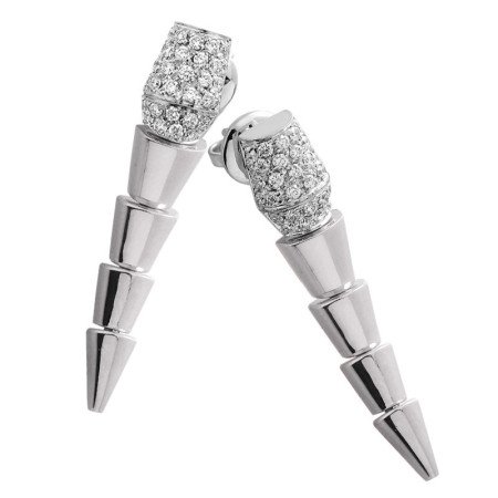 Serpenti Diamond Dangling Earrings White Gold Serpenti Diamond Dangling Earrings White Gold