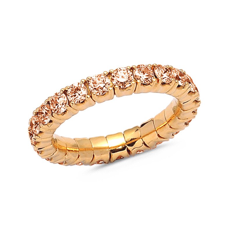 Eternity Ring Two Brown Diamonds Carats Yellow Gold 1DJ51G